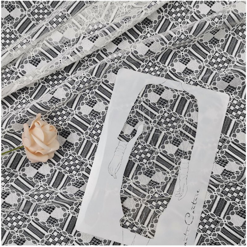 Lace Fabric Dress Geometric Warp Knit for Women's Wear Wholesale Suppl 17